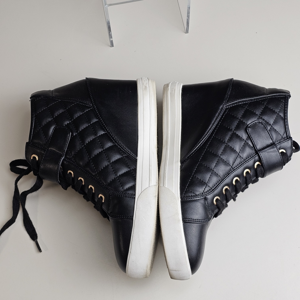 Juicy Couture Black Quilted Wedge Sneakers - Picture 9 of 9